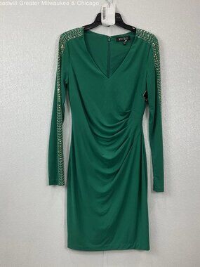 NWT Guess Green Long Sleeve Bodycon Dress Size Women's 6